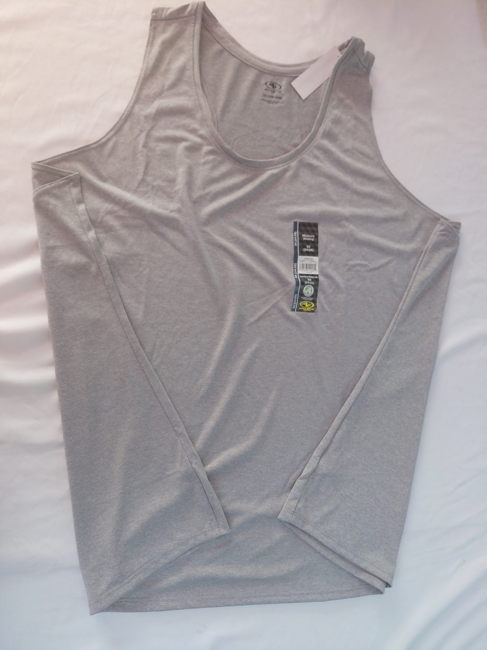Athletic Works Light Gray Scoop Neck Tank Top